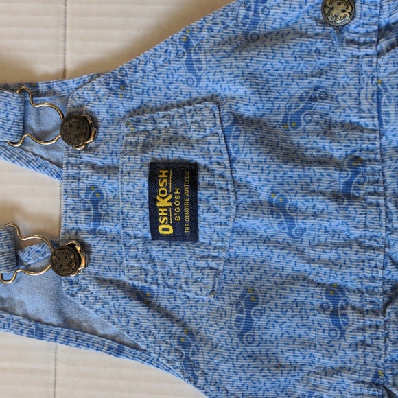 Oshkosh Bgosh Vintage Made In USA Corduroy Car Print Overalls Rare Blue 24 Month - Picture 3 of 9
